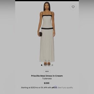 Revolve Cream and Black Maxi Dress